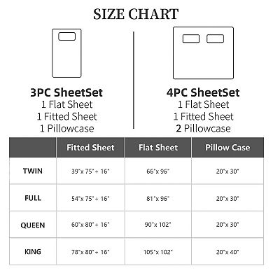 YIORTWO 3 Piece Bed Sheet Set Brushed Microfiber Deep Pocket Soft Bedding