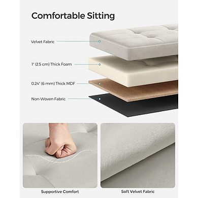 Foldable Storage Ottoman, Padded Footstool, Multi-Use, Durable