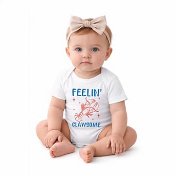 Feelin' Clawsome Lobster - Baby Short Sleeve Graphic Bodysuit
