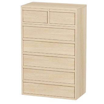 7 Drawer Dresser for Bedroom, Wooden Closet Chest Storage for Living Room, Hallway, Entryway