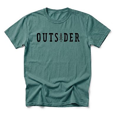 Outsider Pine Tree - Men's Garment Dyed Graphic T-Shirt