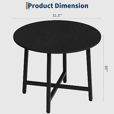 Round Dining Table for 2-4, Small Kitchen Dining Room Table for Space Saving