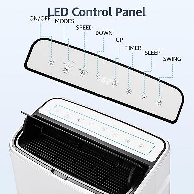 Portable Air Conditioner with Dehumidifier, Fan, Remote & Window Kit, Ideal for Home or Office