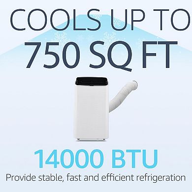 Portable Air Conditioner with Dehumidifier, Fan, Remote & Window Kit, Ideal for Home or Office