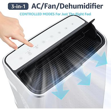 Portable Air Conditioner with Dehumidifier, Fan, Remote & Window Kit, Ideal for Home or Office