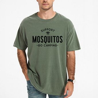 Support Mosquitos - Men's Garment Dyed Graphic T-Shirt