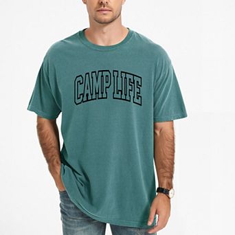 Camp Life Varsity - Men's Garment Dyed Graphic T-Shirt