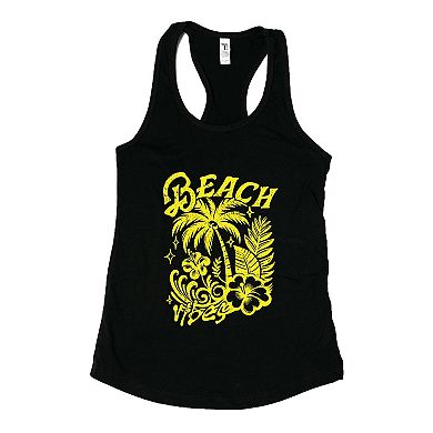 Beach Vibes Distressed - Women's Graphic Racerback Tank Top