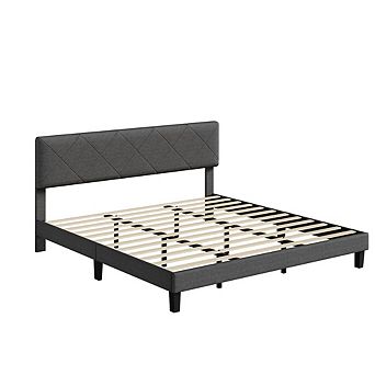 Upholstered Bed Frame with Headboard