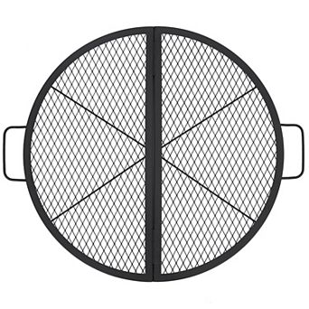 Cooking Grill Grate, Outdoor Campfire BBQ Grill, Portable Camping Cookware with Handle