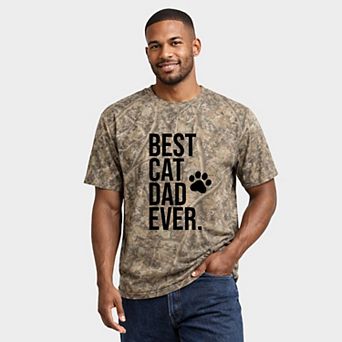 Best Cat Dad Ever Paw - Men's Heavyweight Crew