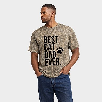 Best Cat Dad Ever Paw - Men's Heavyweight Crew