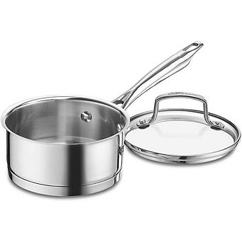 Stainless Steel Saucepan with Lid, Mirror Finish, Durable