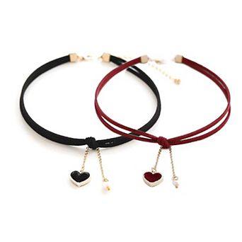 2 pc Velvet Choker Necklace Set