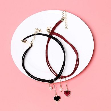 2-Piece Velvet Choker Necklace Set