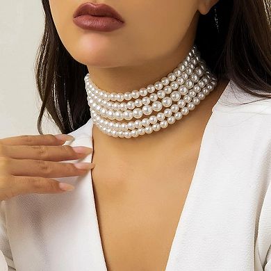 Vintage Pearl Choker Necklace