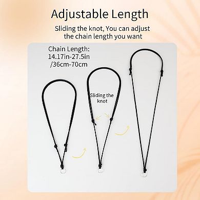 20-Piece Adjustable Black Necklace Cord for Pendants