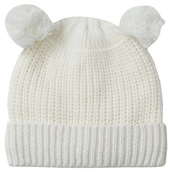 Girls Lands' End Fleece Lined Pom Pom Hat