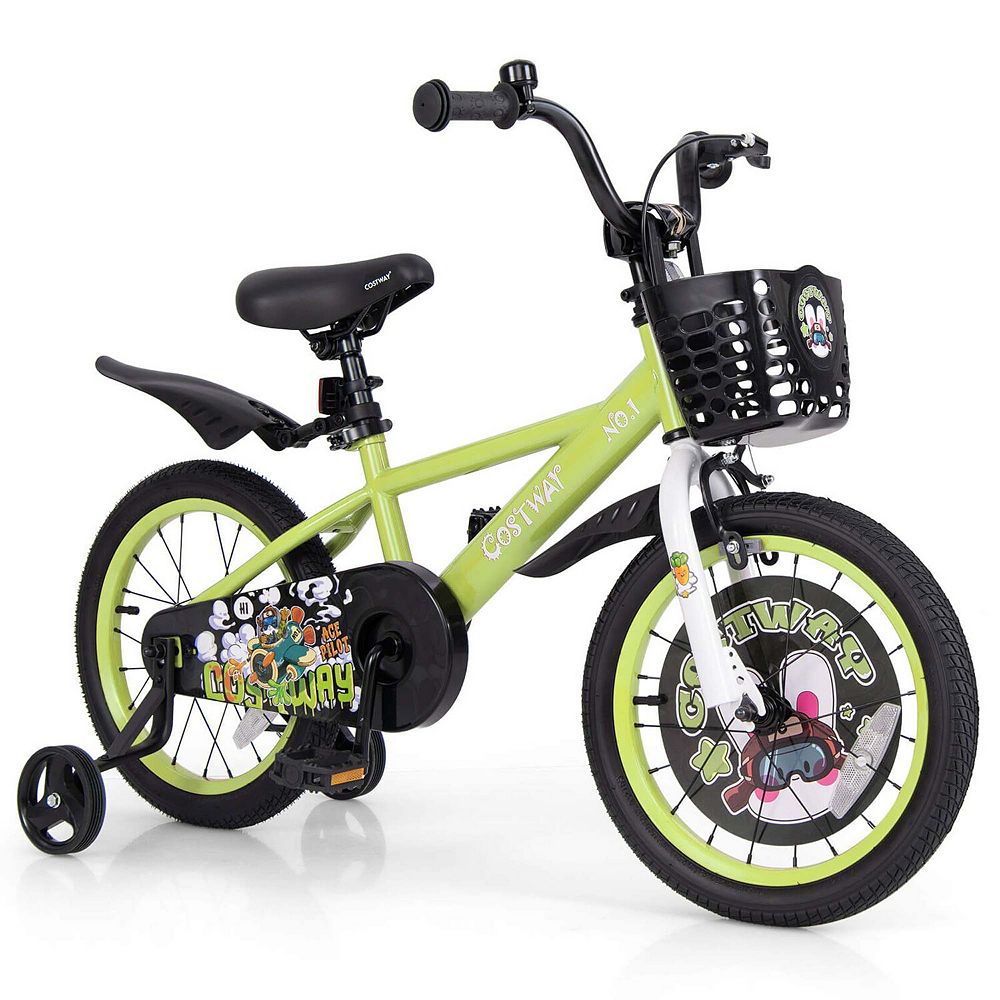 Costway Kid's Bike with Height-Adjustable Handlebar & Saddle Handbrake