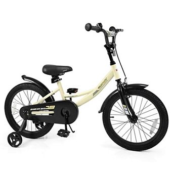 Costway Kids Bike with Removable Training Wheels Adjustable Seat & Handlebar Handbrake