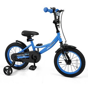 Costway Kids Bike with Removable Training Wheels Adjustable Seat & Handlebar Handbrake