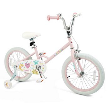 Costway Kids Bike for Girls Boys Age 3-8 Years with Training Wheels, Coaster Brake
