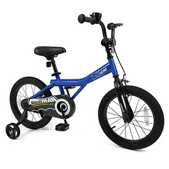 Costway Kids Bike, Bicycle for Children with Removable Training Wheels, Dual Brakes