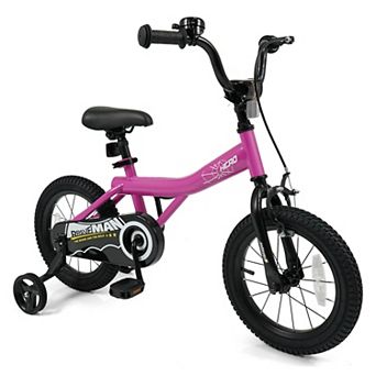 Costway Kids Bike, Bicycle for Children with Removable Training Wheels, Dual Brakes