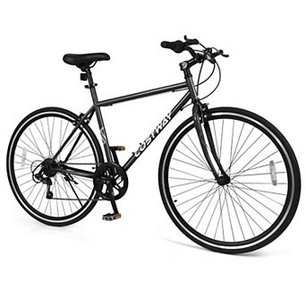 Costway 6-Speed Cycling Bike with All-terrain Rubber Wheels Dual Brakes Adjustable Saddle