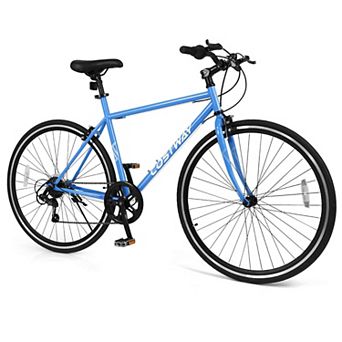 Costway 6-Speed Cycling Bike with All-terrain Rubber Wheels Dual Brakes Adjustable Saddle