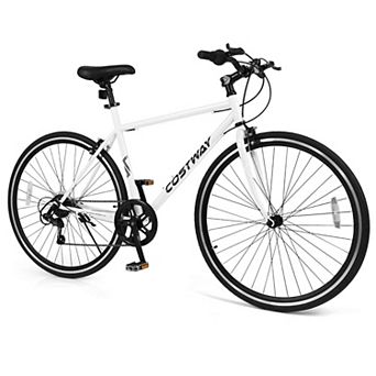 Costway 6-Speed Cycling Bike with All-terrain Rubber Wheels Dual Brakes Adjustable Saddle