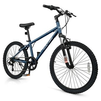 Costway Kids Mountain Bike for Boys Girls Aged 8+ Years Old with Suspension Fork