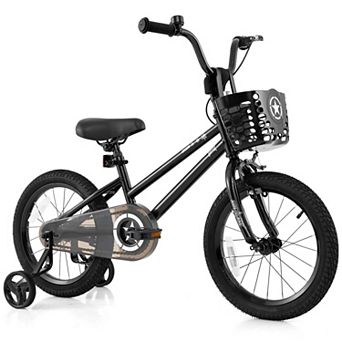 Costway Kid’s Bike with Training Wheels Adjustable Handlebar & Seat Handbrake