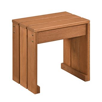 Costway Outdoor Garden Bench, Single Person Patio Backless Bench with 242 LBS Weight