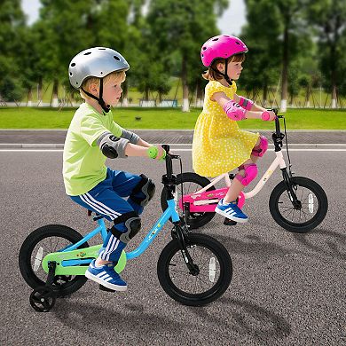 Costway Kids Bicycle with Adjustable Seat Front Handbrake & Coaster Brake