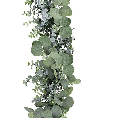 Faux Eucalyptus Garland 5.9 Feet Long Grey Green for Wedding
