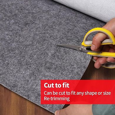 Waterproof Rug Pad Round Non-Slip Felt Pad for Hardwood Floors All Surfaces Keeps Carpets