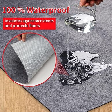 Waterproof Rug Pad Round Non-Slip Felt Pad for Hardwood Floors All Surfaces Keeps Carpets