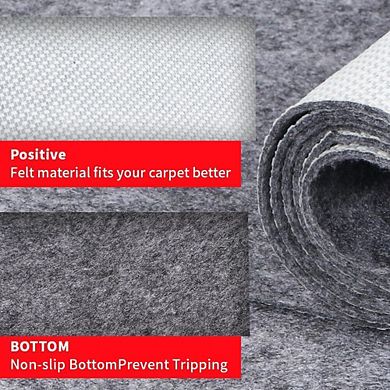 Waterproof Rug Pad Round Non-Slip Felt Pad for Hardwood Floors All Surfaces Keeps Carpets