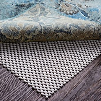 Non Slip Rug Pad Gripper for Hardwood Floors Thick Anti Skid Mat Under Carpet Tile Floor Prot White