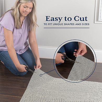 Non Slip Rug Pad Gripper for Hardwood Floors Thick Anti Skid Mat Under Carpet Tile Floor Prot White