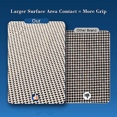 Non Slip Rug Pad Gripper for Hardwood Floors Thick Anti Skid Mat Under Carpet Tile Floor Prot White