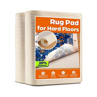 Non-Slip Rug Pad Gripper 8x10 Feet Anti Skid Mat Under Area Rugs Thick Cushioned Carpet Hardwood