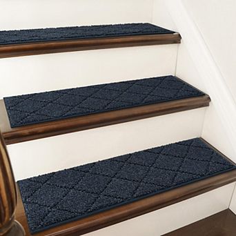 Edging Stair Treads Non-slip Carpet Mat 28x9 in Indoor Runners For Wooden Steps Rugs Dogs Polyester