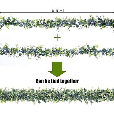 Artificial Eucalyptus Garland 8 Pack 5.6 Feet Per Strand