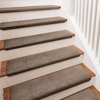 Carpet Stair Treads 9.5" X 30" Ultra Plush Soft Bullnose Indoor Non-slip Washable Reusable 14 pc