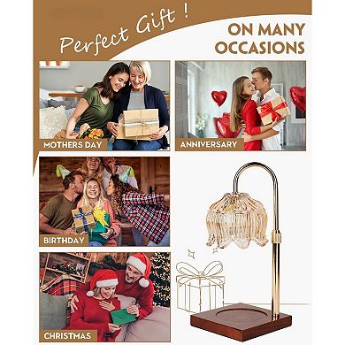 Candle Warmer Lamp Timer with 2 Bulbs Dimmer Adjustable Height Birthday Gifts Women