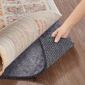 Non Slip Rug Pad Gripper Felt Silicone Backing 1/4 Inch Thick Carpet Underlay Hardwood Floor