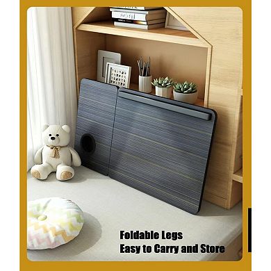 Laptop Desk for Bed Couch Portable Foldable with Cup Holder