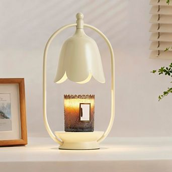 Flower Candle Warmer Lamp with Timer Dimmable Bedroom Living Room Home Decor Gift for Women